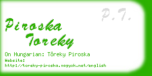 piroska toreky business card